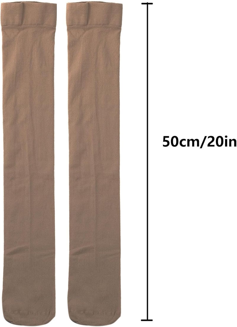 Bestjybt Women's Opaque Stretchy Nylon Over Knee Thigh High Stockings Knee High Costume Boot Socks for Daily Wear Cosplay - Image 2